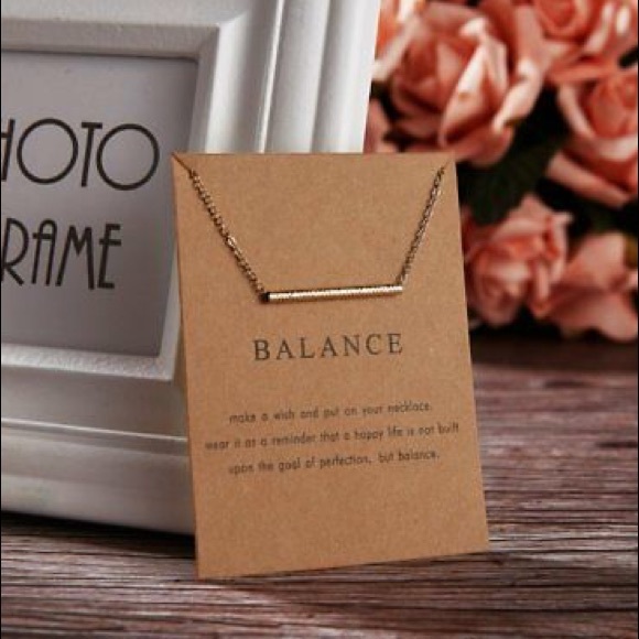Balance Bar Necklace With Card - Picture 3 of 3